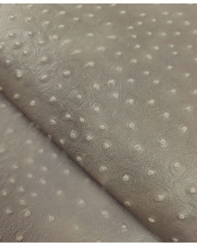 Shop Genuine European Leather: Koala Grey Ostrich Embossed Relief