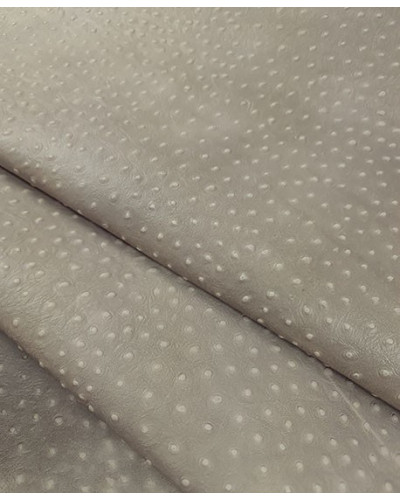 Shop Genuine European Leather: Koala Grey Ostrich Embossed Relief 2