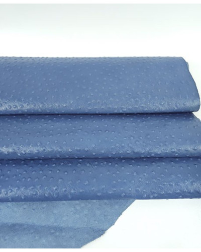 Classic Blue Ostrich Embossed Relief 2