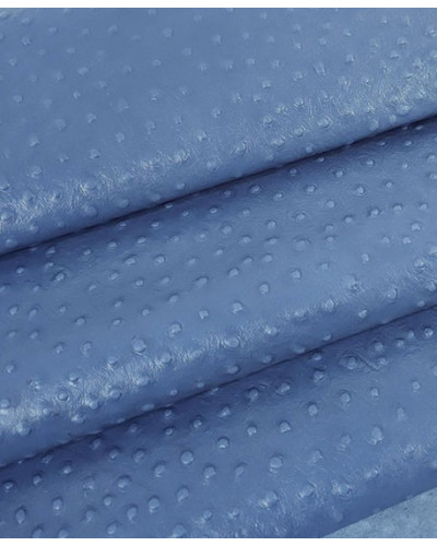 Classic Blue Ostrich Embossed Relief